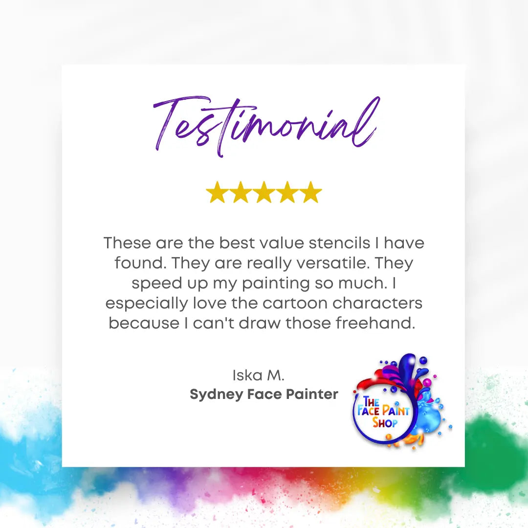 Face Painting Stencil - S03 Sauropod Dinosaur