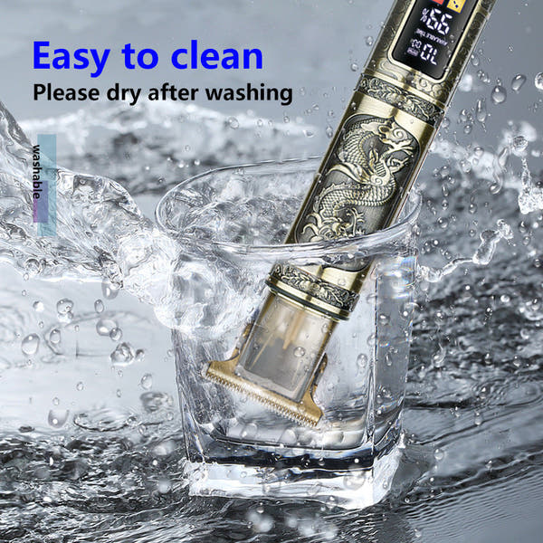 NNEDSZ Professional Buddha head Design Hair Clipper - Cordless Hair Trimmer with Digital Display, Adjustable Guards, and USB Charging